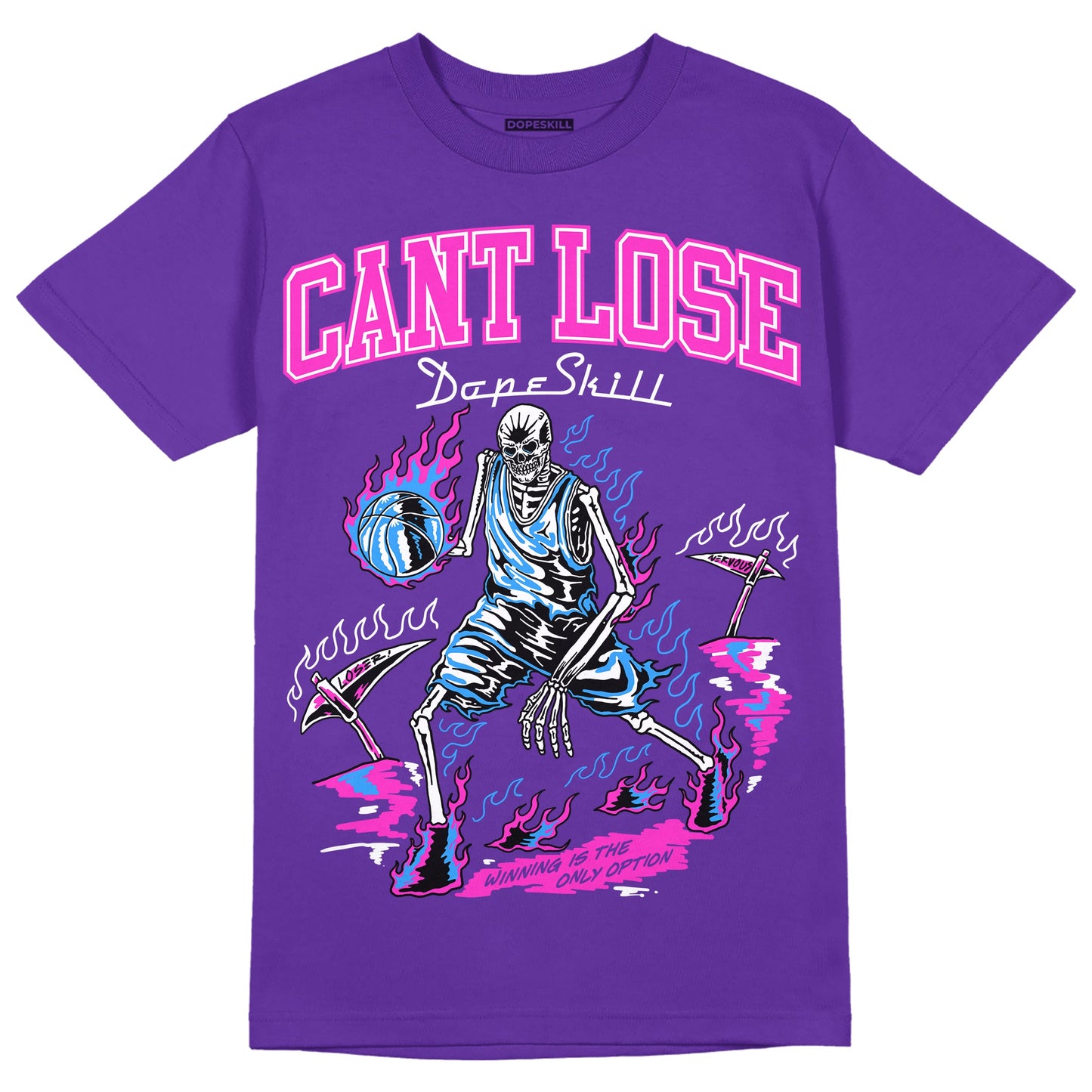 PURPLE Collection DopeSkill Purple T-shirt Cant Lose Graphic