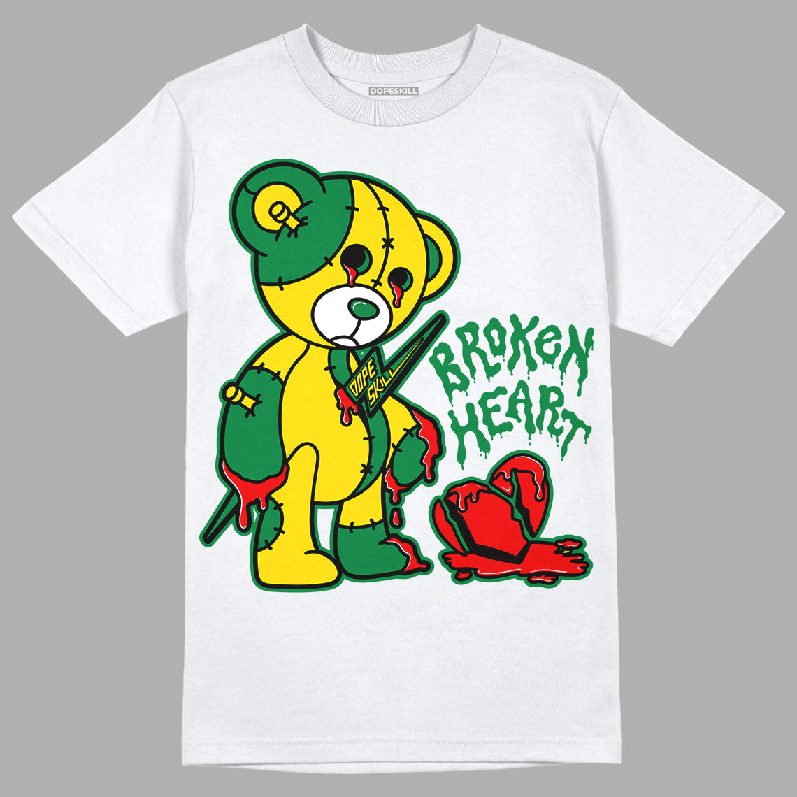 Dunk Low Reverse Brazil DopeSkill T-Shirt Broken Heart Graphic