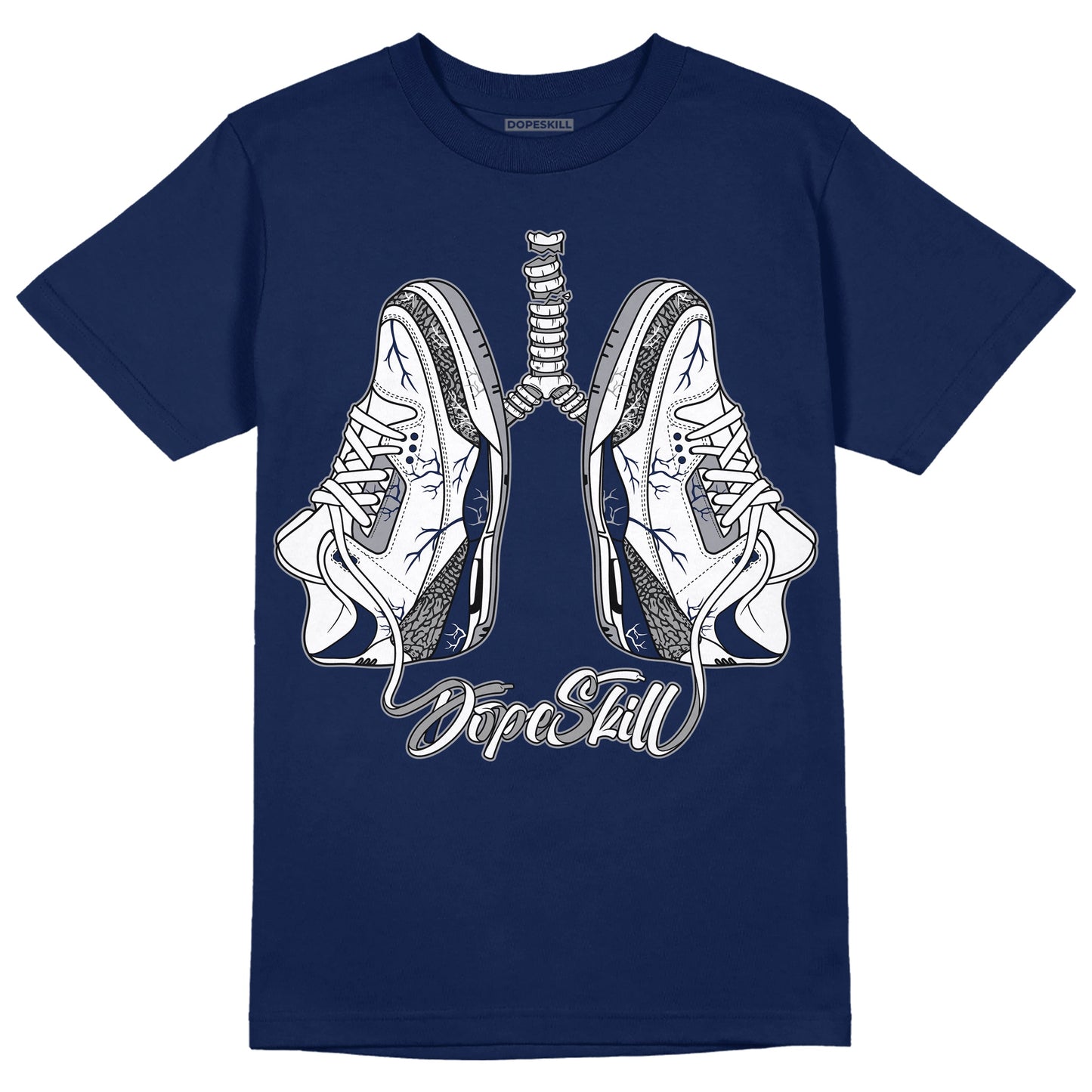Midnight Navy 3s DopeSkill Navy T-shirt Breathe Graphic
