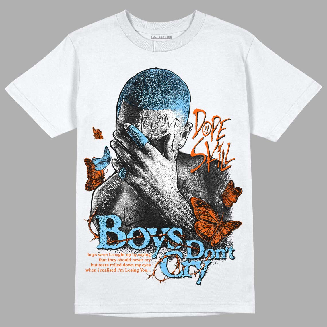 Dunk Low Futura University Blue DopeSkill T-Shirt Boys Don't Cry Graphic