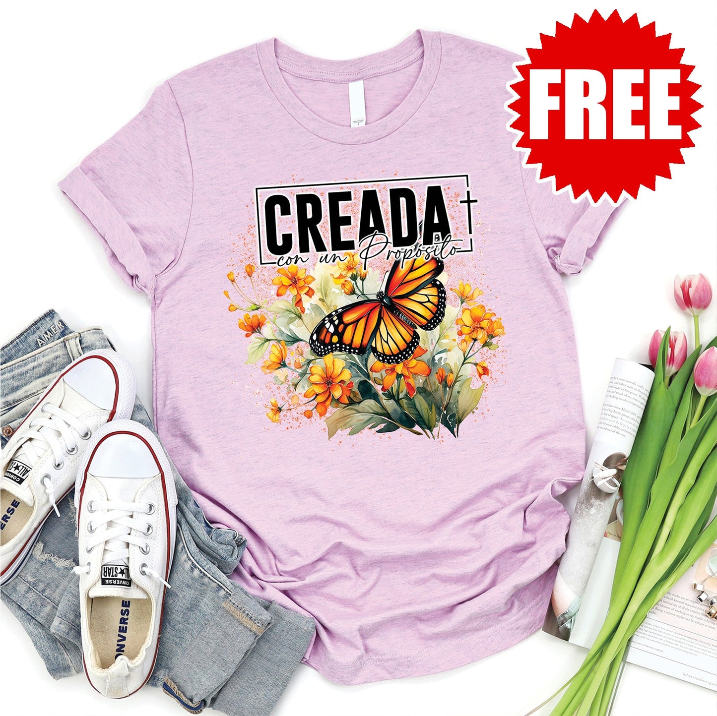 Creada Tee - Heather Lilac - 0
