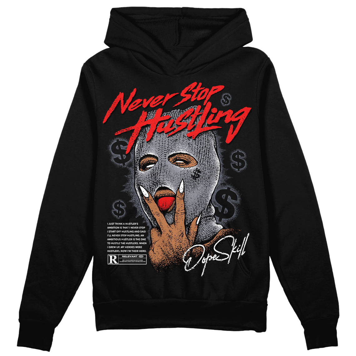 Stealth 14s DopeSkill Hoodie Sweatshirt Never Stop Hustling Graphic