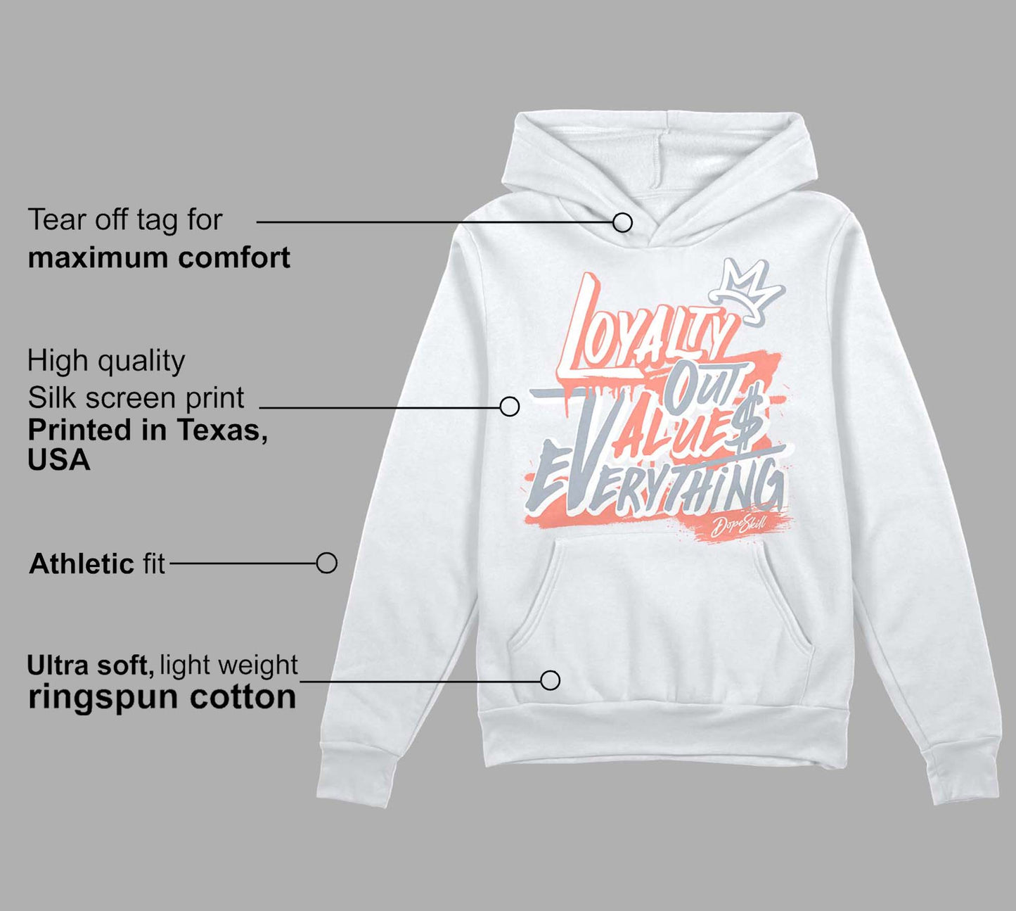 Crimson Bliss 5s DopeSkill Hoodie Sweatshirt LOVE Graphic
