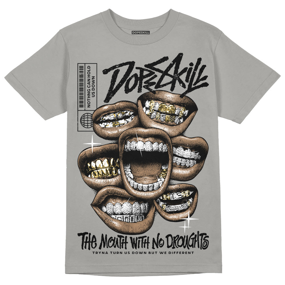 Grey Collection DopeSkill Grey T-shirt The Mouth With No Droughts Graphic