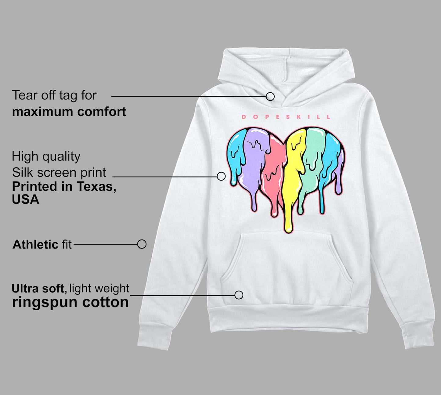 Candy Easter Dunk Low DopeSkill Hoodie Sweatshirt Slime Drip Heart Graphic