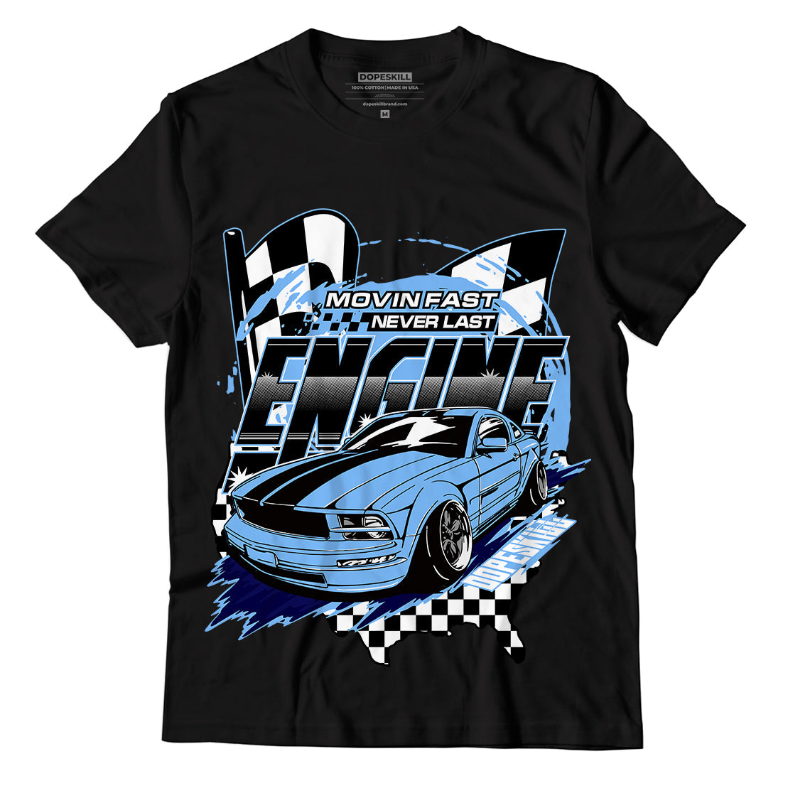 AJ 6 University Blue DopeSkill T-Shirt ENGINE Tshirt Graphic