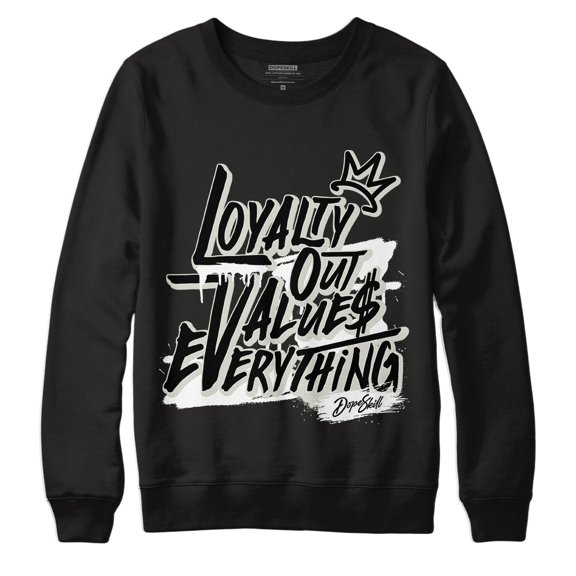 AJ 4 Military Black DopeSkill Sweatshirt LOVE Graphic
