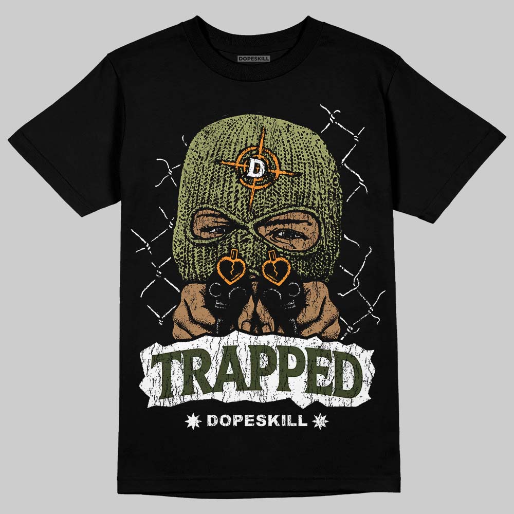 Olive Collection DopeSkill T-Shirt New Trapped Graphic
