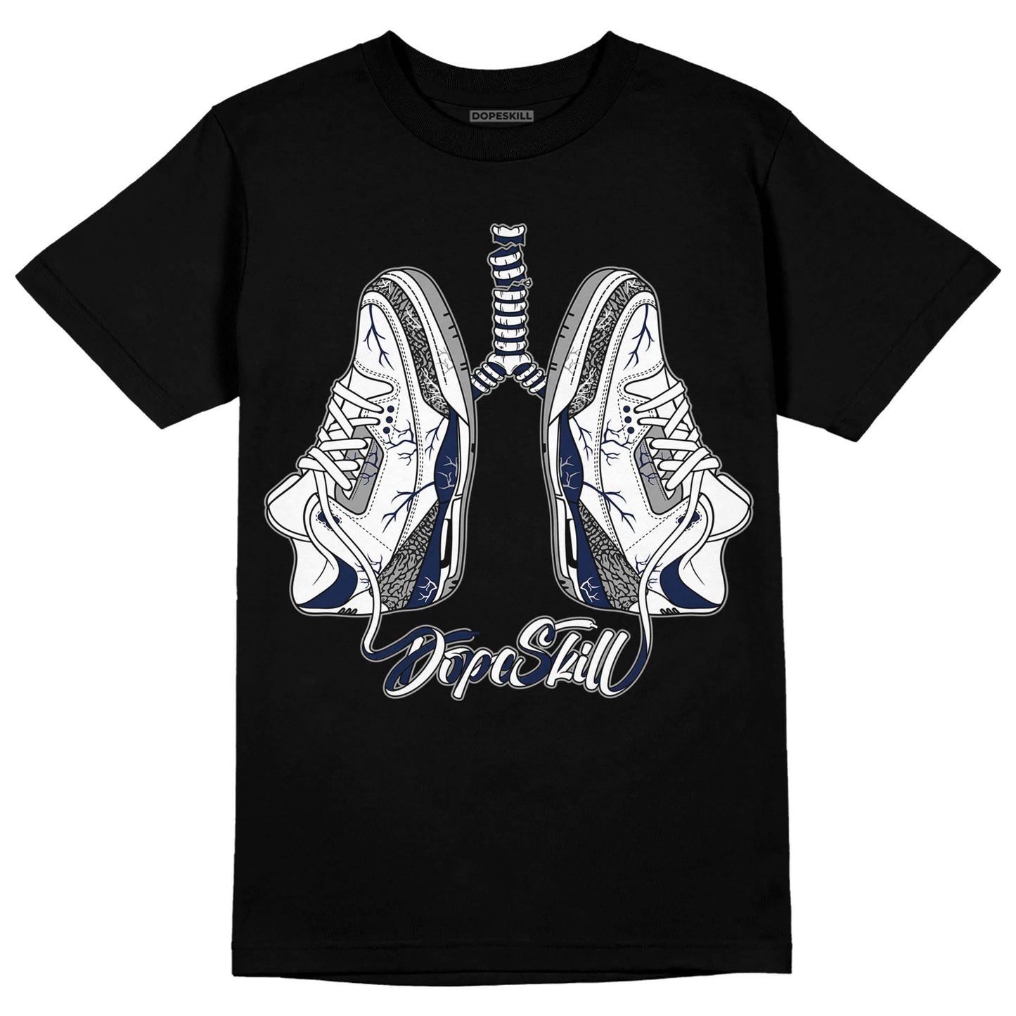 Midnight Navy 3s DopeSkill T-Shirt Breathe Graphic