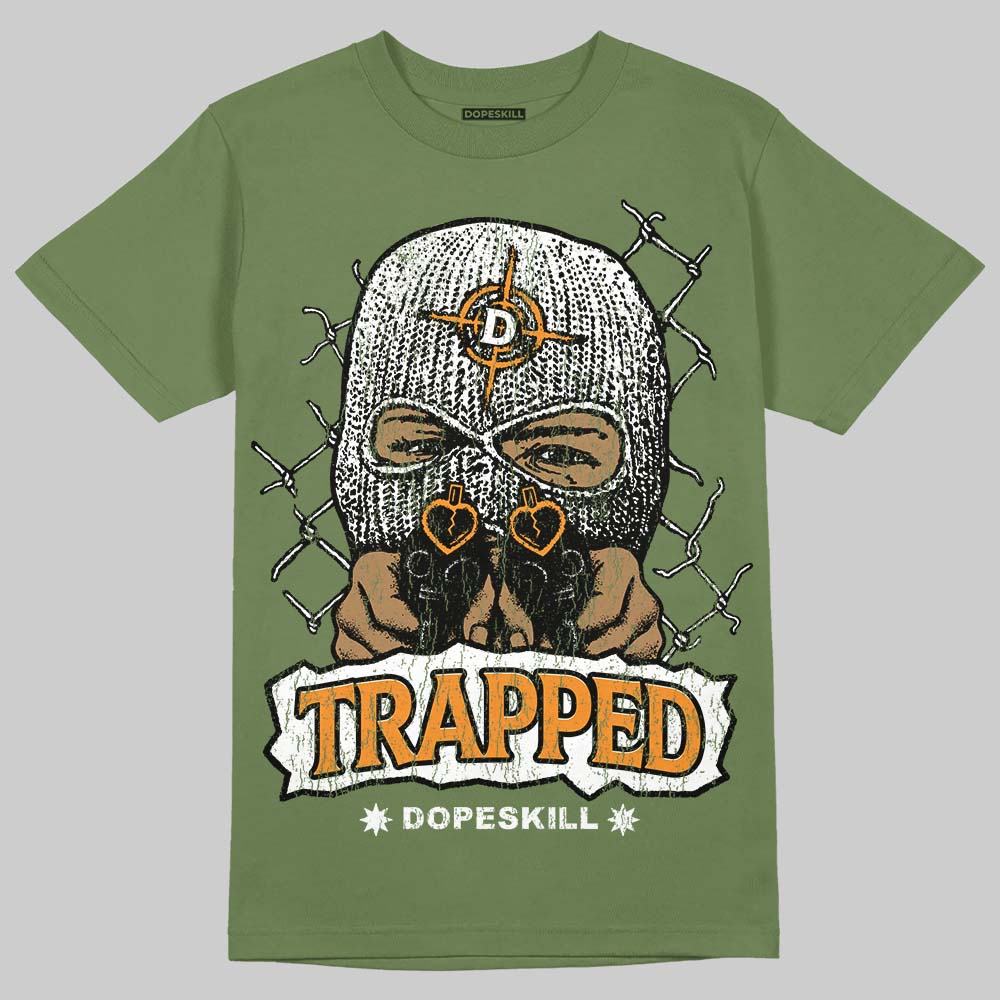 Olive Collection DopeSkill T-Shirt New Trapped Graphic
