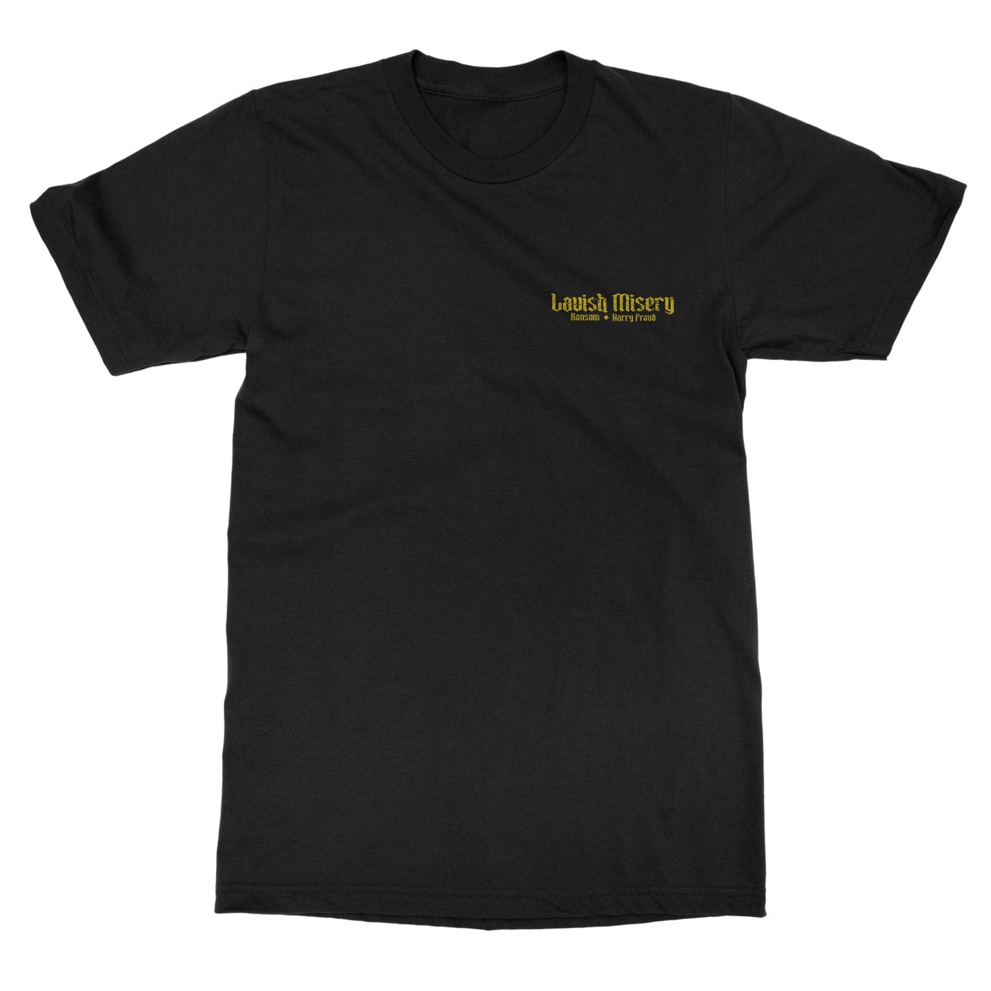 Ransom & Harry Fraud "Ransom & Harry Fraud  ‚ÄúLAVISH MISERY‚Äù album artwork T-Shirt (2 Sided)" T-Shirt