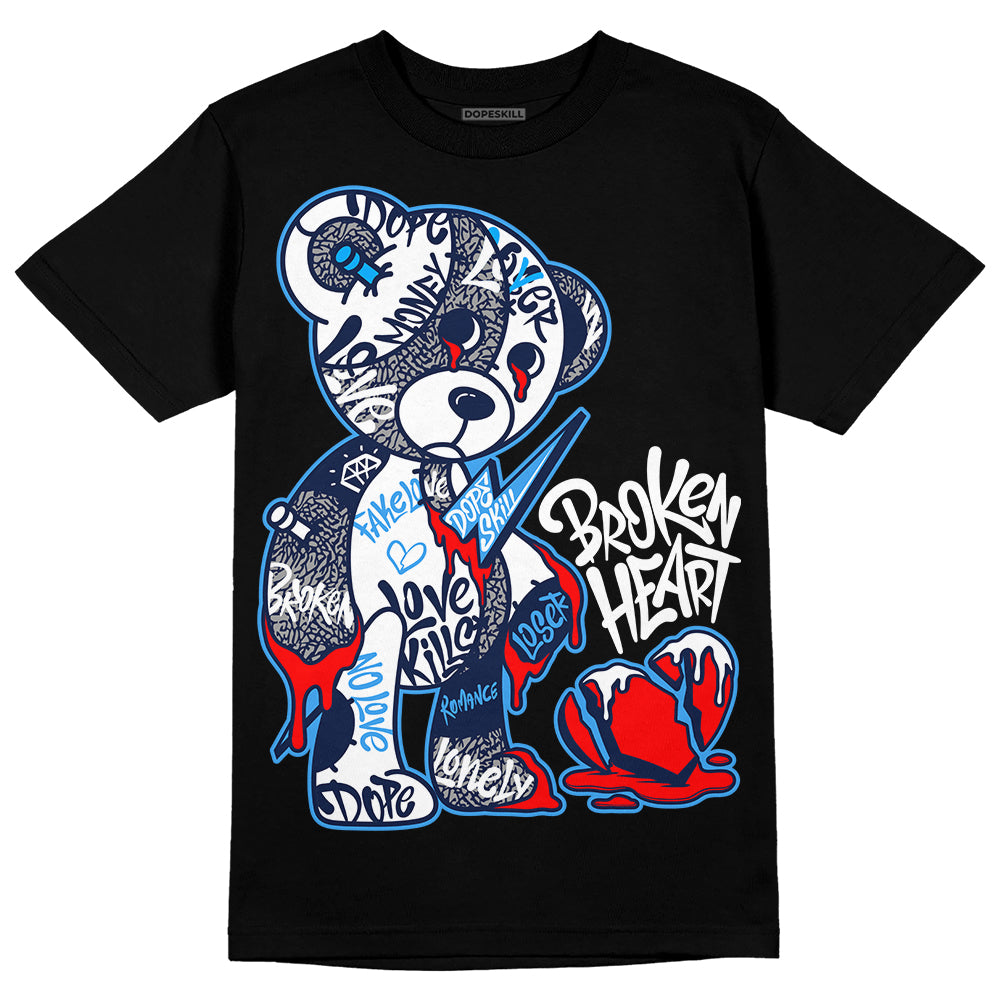 AJ Spizike White Obsidian DopeSkill T-Shirt Broken Heart Graphic