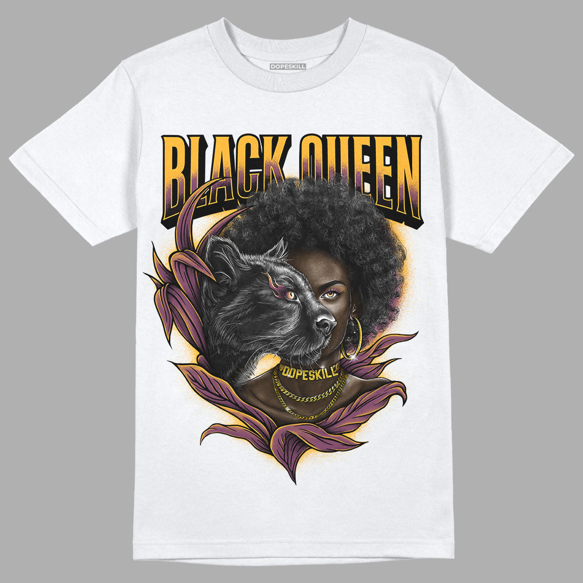 Brotherhood 1s High OG DopeSkill T-Shirt New Black Queen Graphic