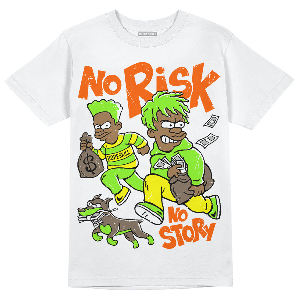 Neon Green Collection DopeSkill T-Shirt No Risk No Story Graphic