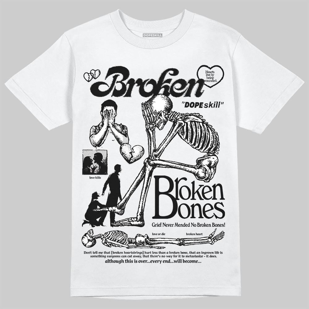 Foamposite One ‚ÄúTriple White‚Äù DopeSkill T-Shirt Broken Bones Graphic