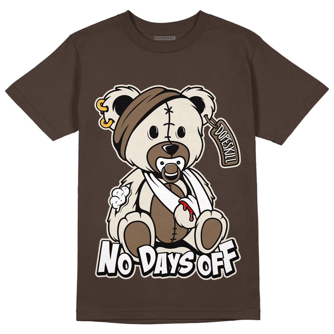 AJ 1 Low OG ‚ÄúReverse Mocha‚Äù DopeSkill Ridgerock T-shirt Hurt Bear Graphic