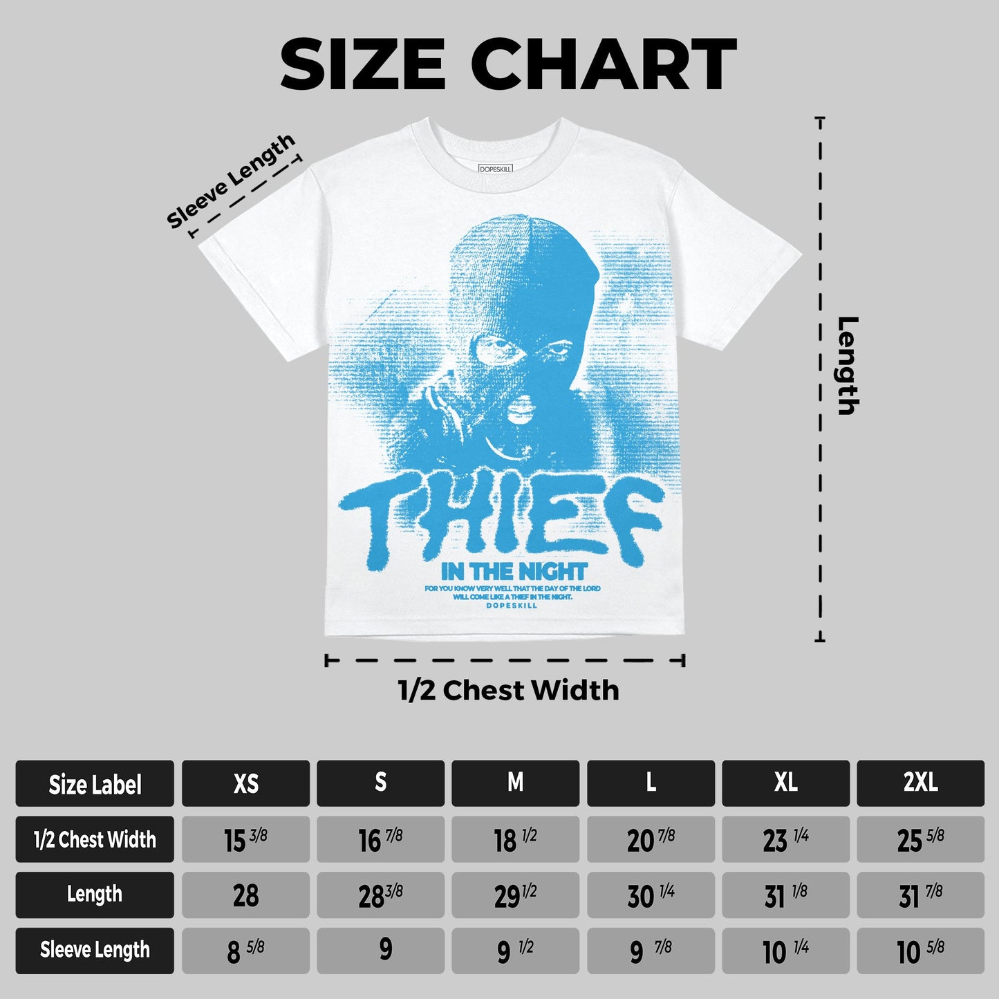 Military Blue 4s DopeSkill Oversize Print T-Shirt Thief In The Night Graphic