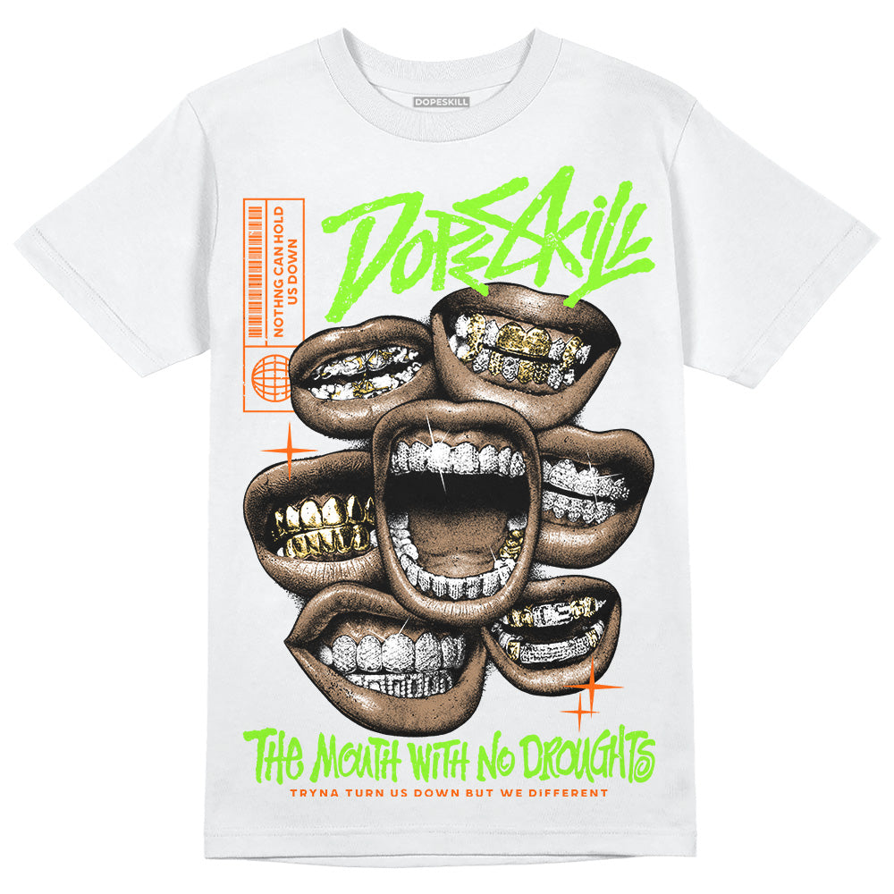 Neon Green Collection DopeSkill T-Shirt The Mouth With No Droughts Graphic