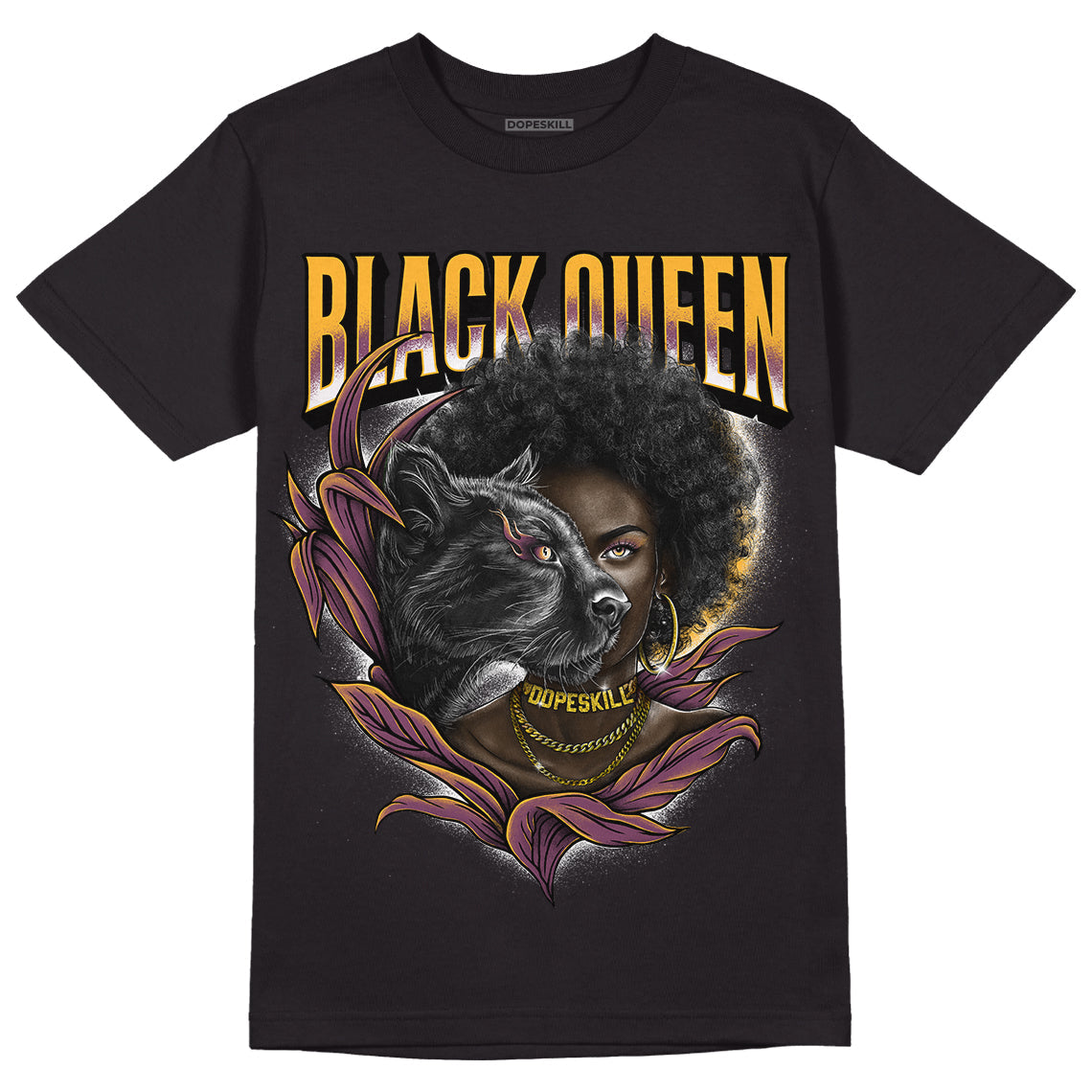 Brotherhood 1s High OG DopeSkill T-Shirt New Black Queen Graphic