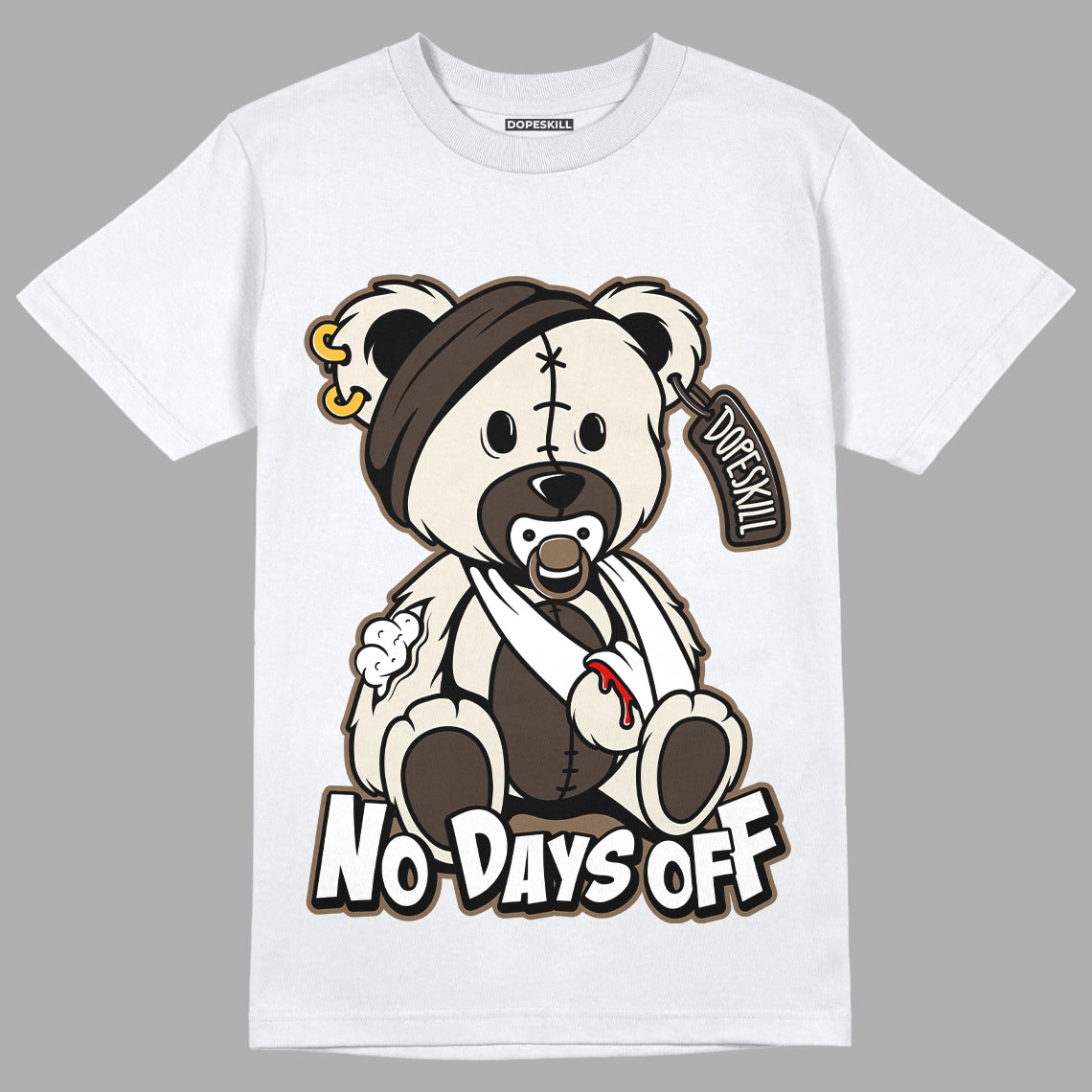 AJ 1 Low OG ‚ÄúReverse Mocha‚Äù DopeSkill T-Shirt Hurt Bear Graphic