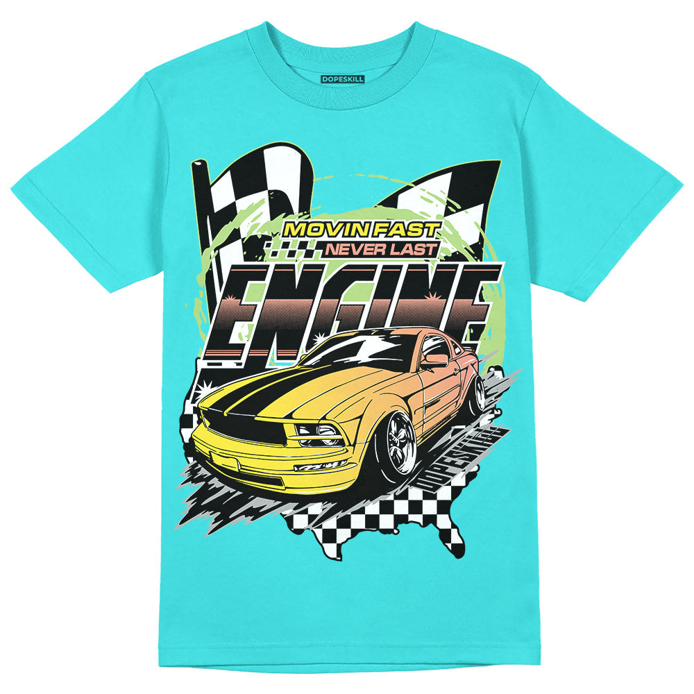 Cyan Burst 9060 DopeSkill Virtual Blue T-Shirt ENGINE Tshirt Graphic