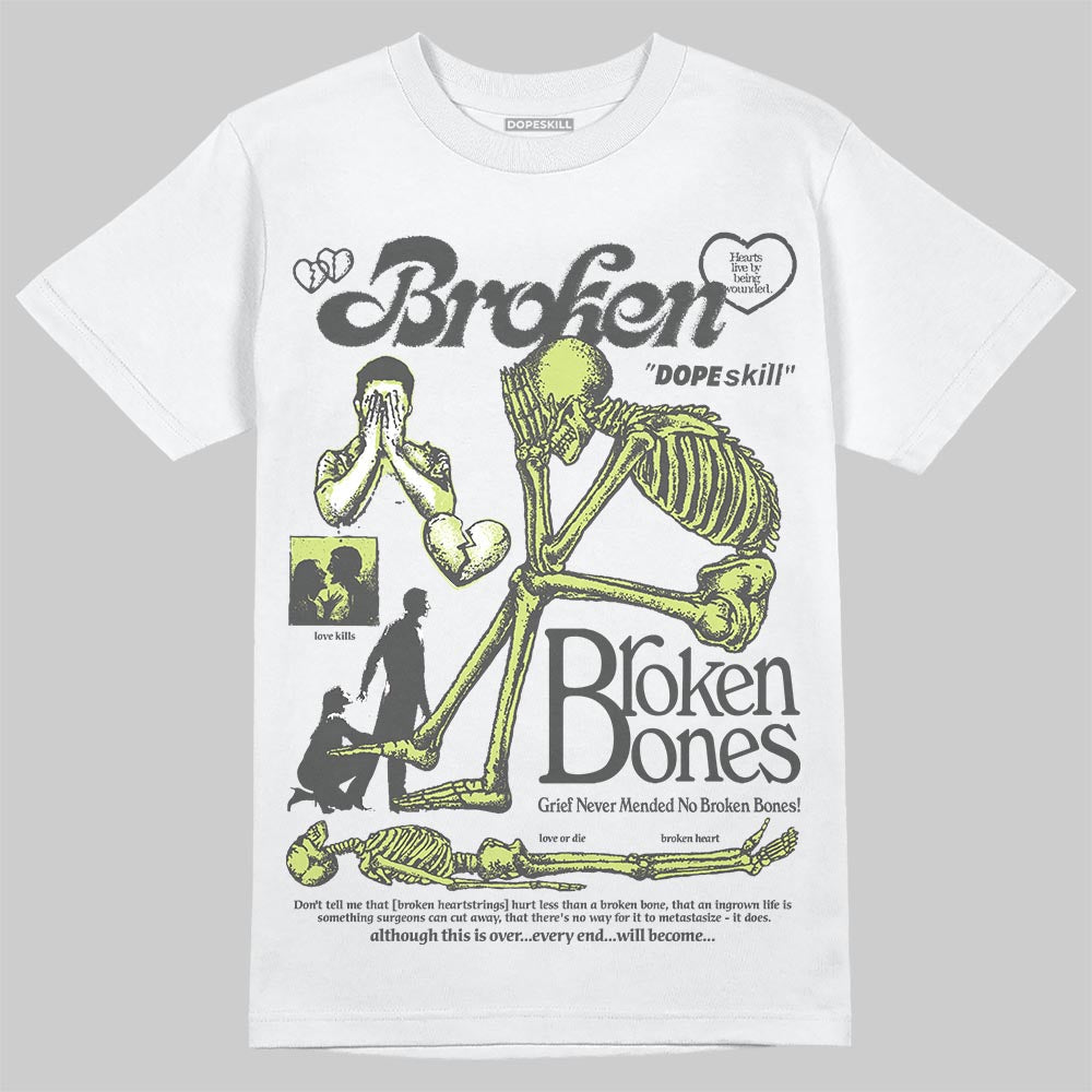Light Lemon Twist 4s DopeSkill T-Shirt Broken Bones Graphic