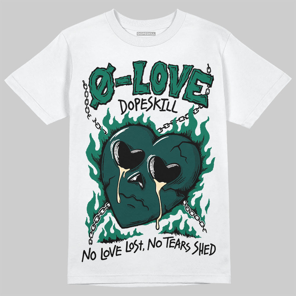 Oxidized Green 4s DopeSkill T-Shirt Crying Heart Graphic