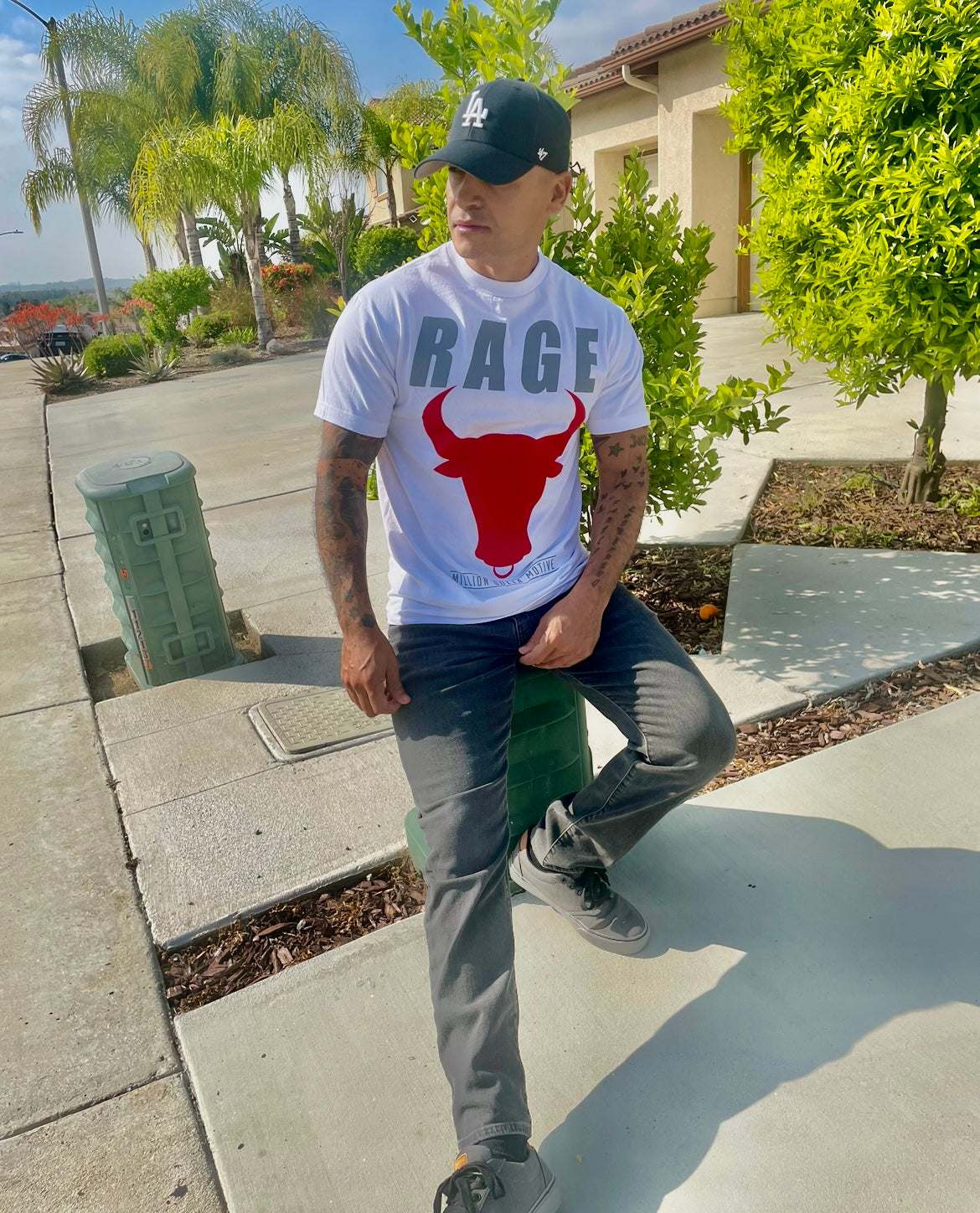 Rage Bull - White T-Shirt