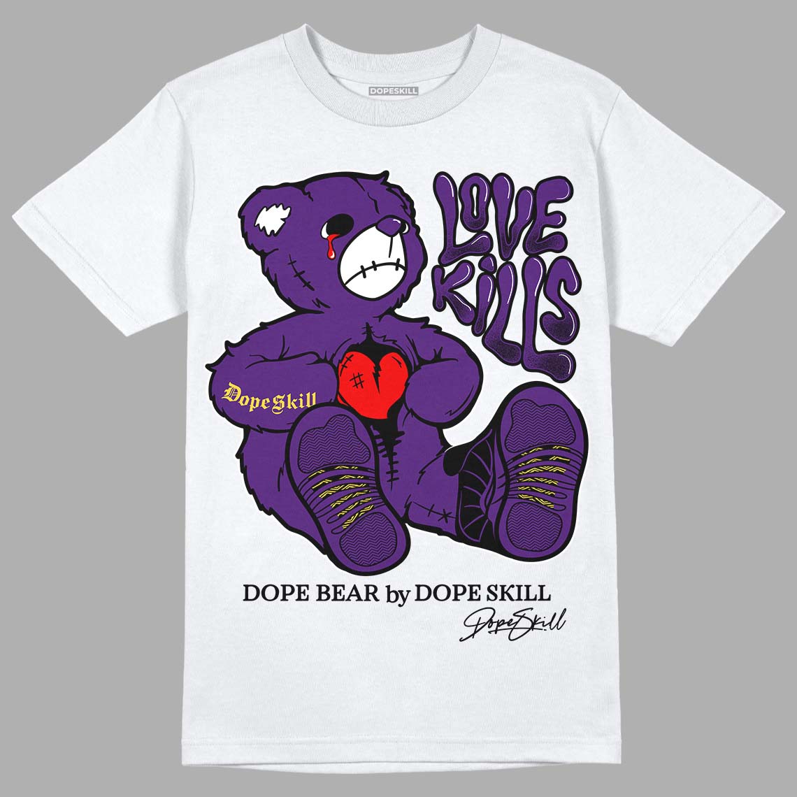 Field Purple 12s DopeSkill T-Shirt Love Kills Graphic