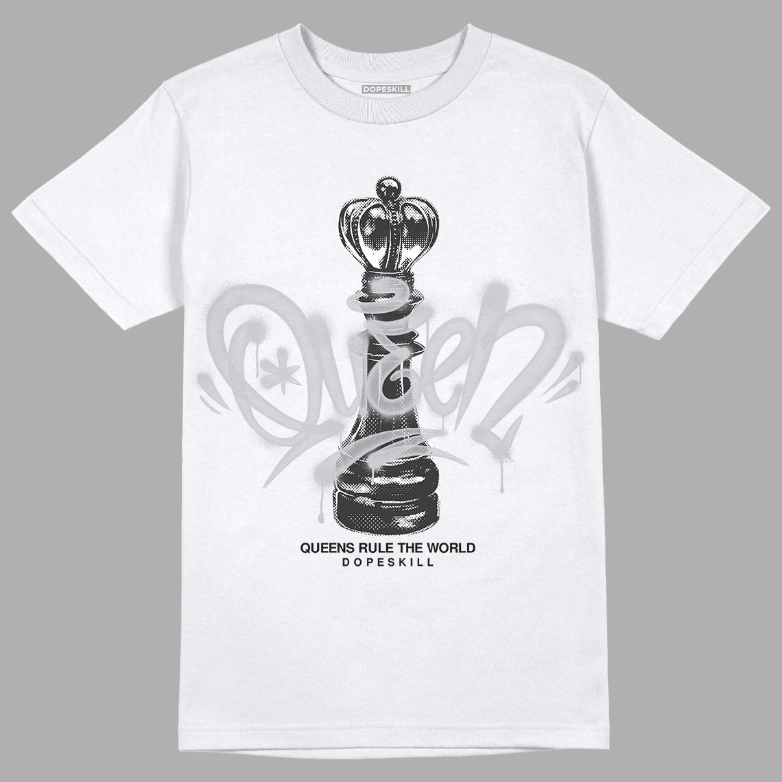 Cement Grey 11s DopeSkill T-Shirt Queen Chess Graphic