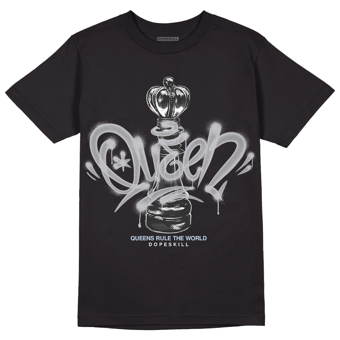 Cement Grey 11s DopeSkill T-Shirt Queen Chess Graphic