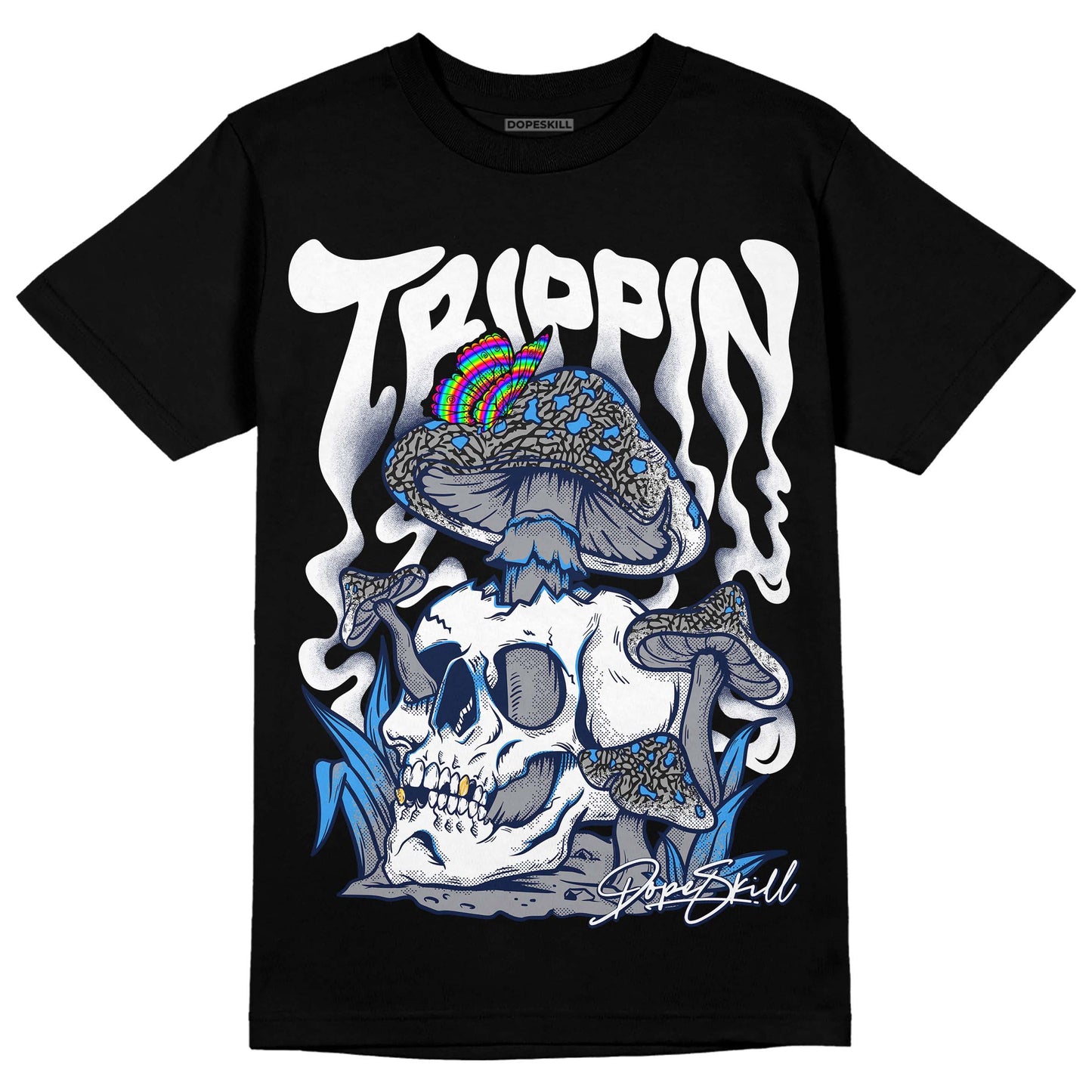 Midnight Navy 3s DopeSkill T-Shirt Trippin Graphic