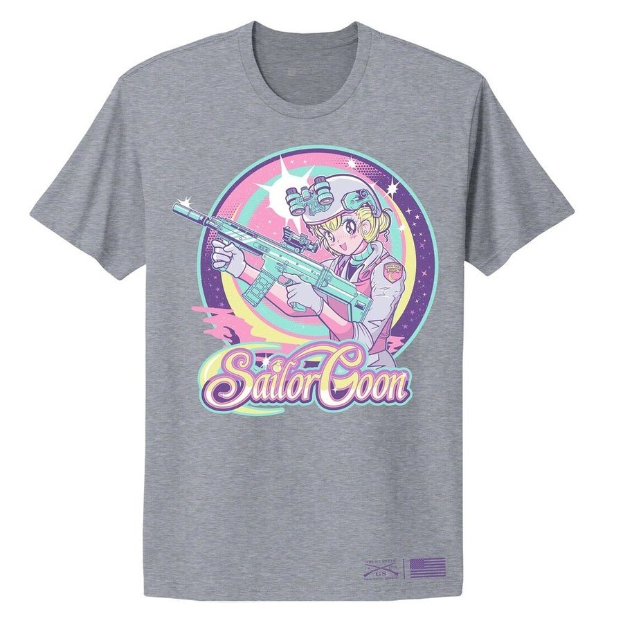 Women's Sailor Goon Boyfriend Fit T-Shirt - Dark Heather Gray