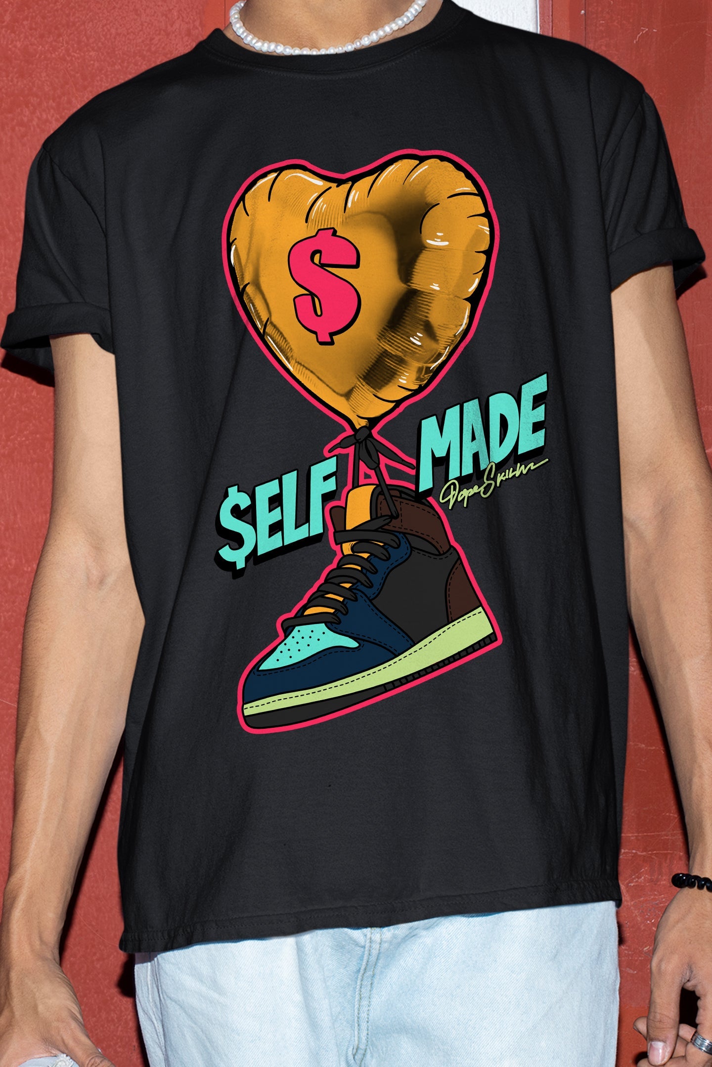 AJ 1 High OG Bio Hack DopeSkill T-Shirt Self Made Graphic