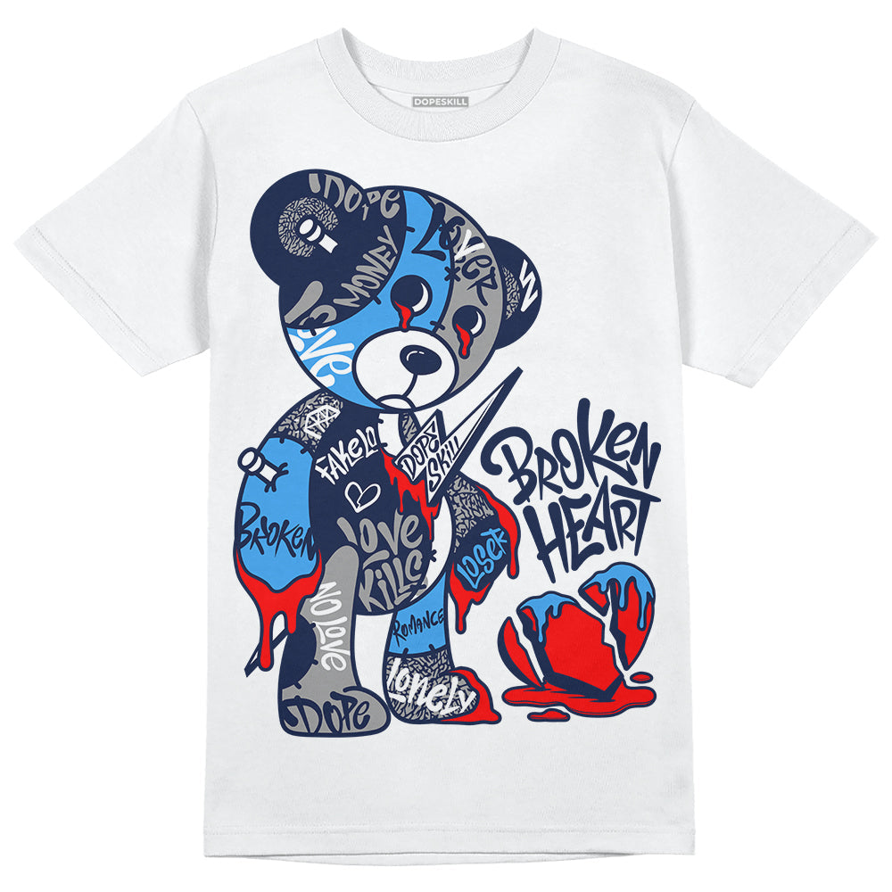 AJ Spizike White Obsidian DopeSkill T-Shirt Broken Heart Graphic