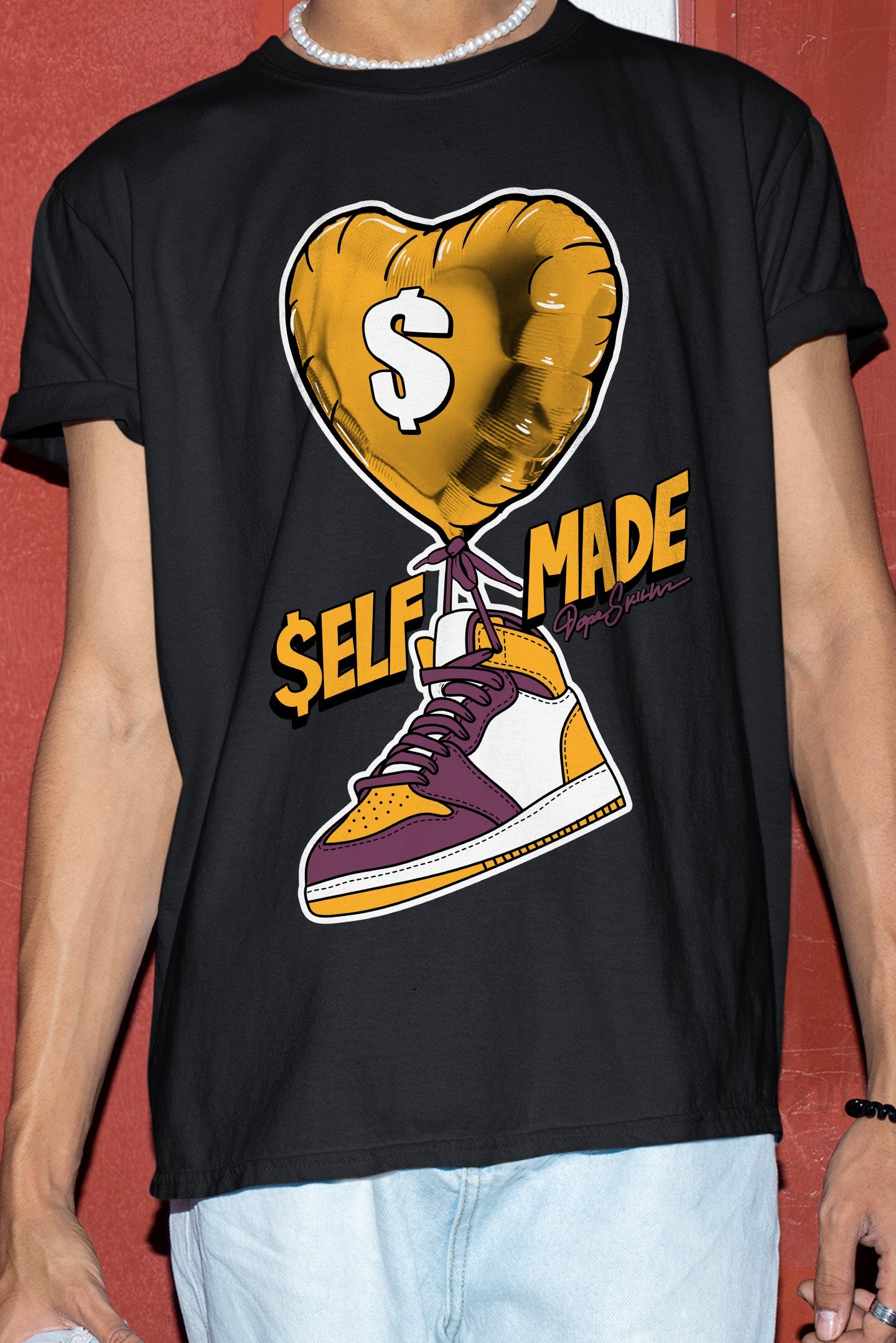 AJ 1 Retro High OG Brotherhood DopeSkill T-Shirt Self Made Graphic