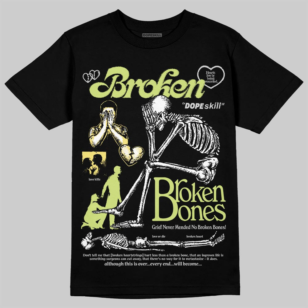 Light Lemon Twist 4s DopeSkill T-Shirt Broken Bones Graphic