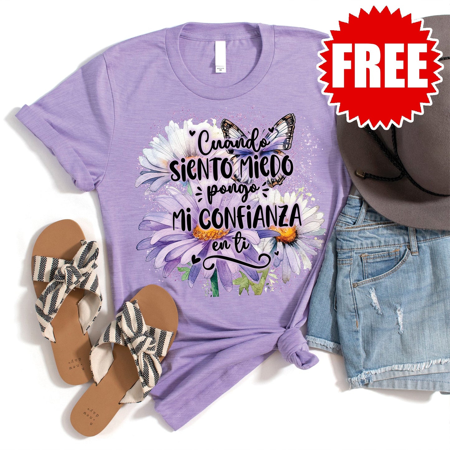 Cuando Siento Tee - Heather Dark Lavender - 0 Style001