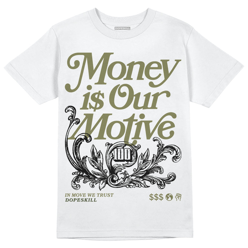 Craft Olive 4s DopeSkill T-Shirt Money Is Our Motive Typo Graphic