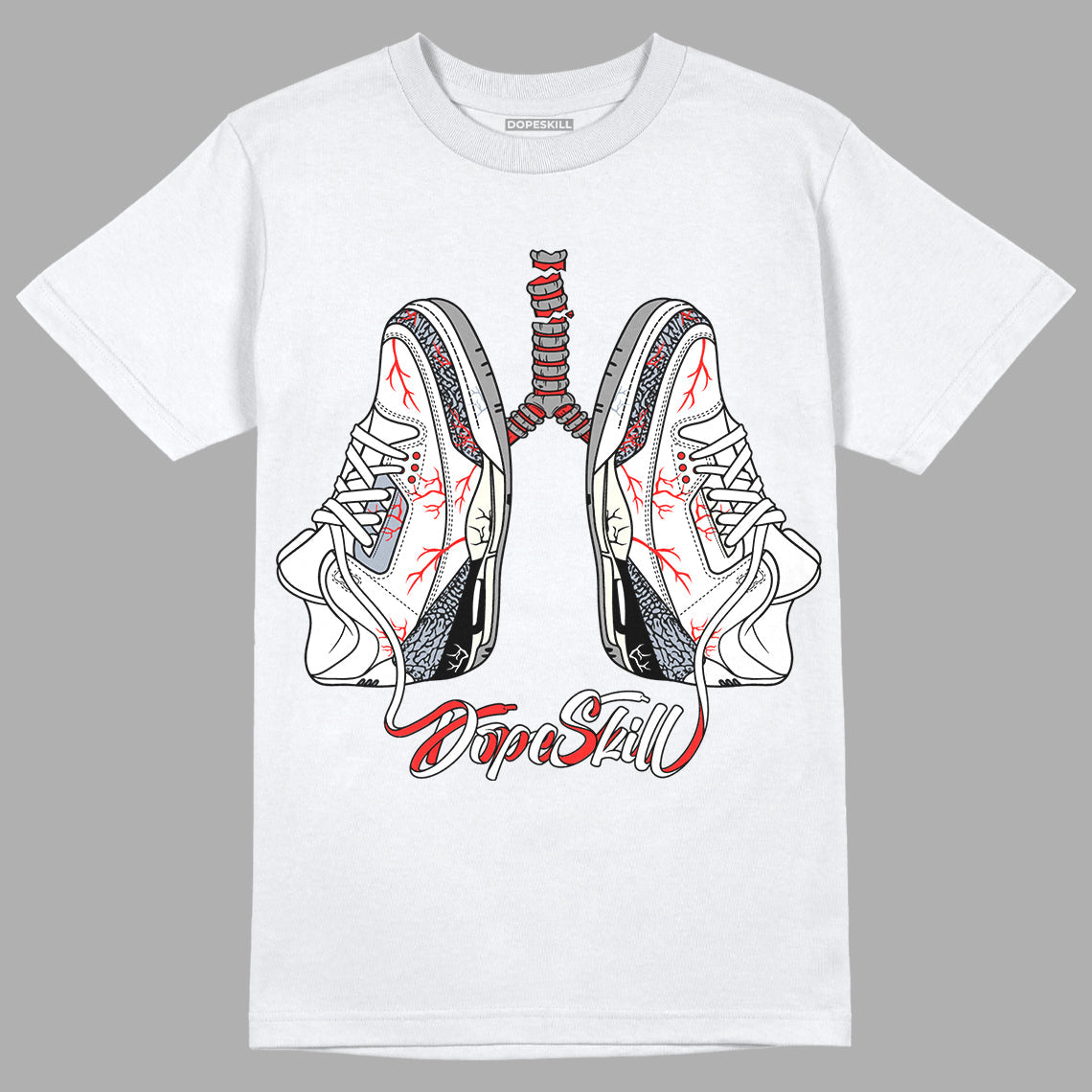 White Cement Reimagined 3s DopeSkill T-Shirt Breathe Graphic