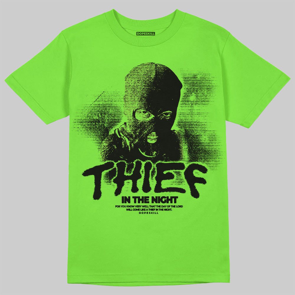 Neon Green Collection DopeSkill T-Shirt Thief In The Night Graphic