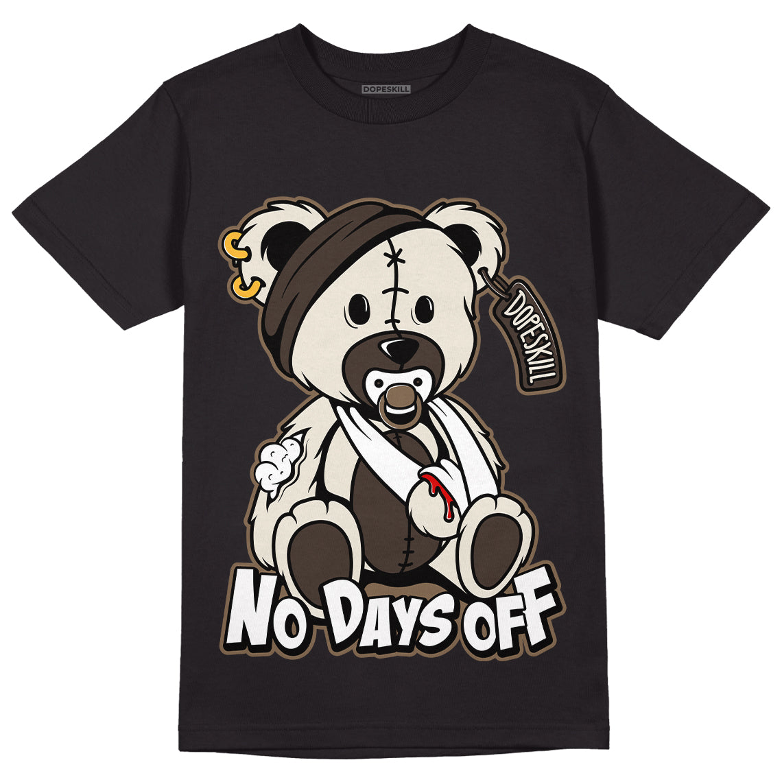 AJ 1 Low OG ‚ÄúReverse Mocha‚Äù DopeSkill T-Shirt Hurt Bear Graphic