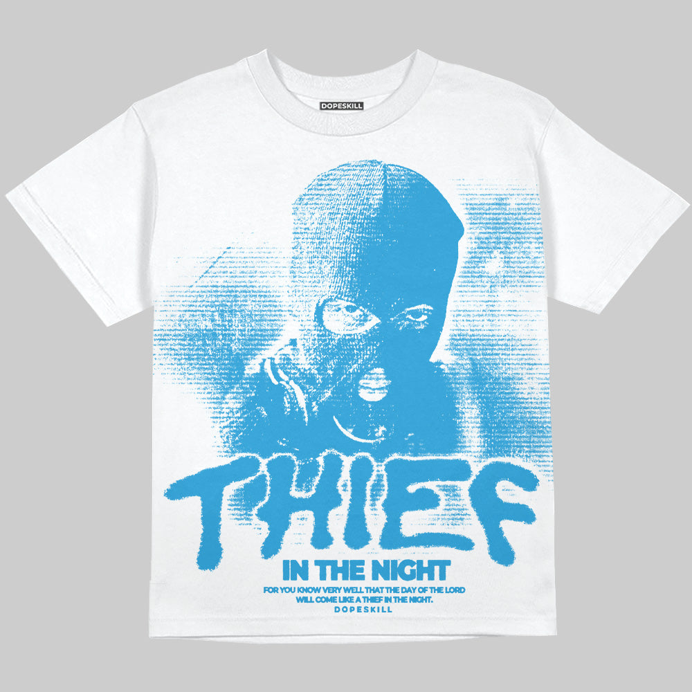 Military Blue 4s DopeSkill Oversize Print T-Shirt Thief In The Night Graphic