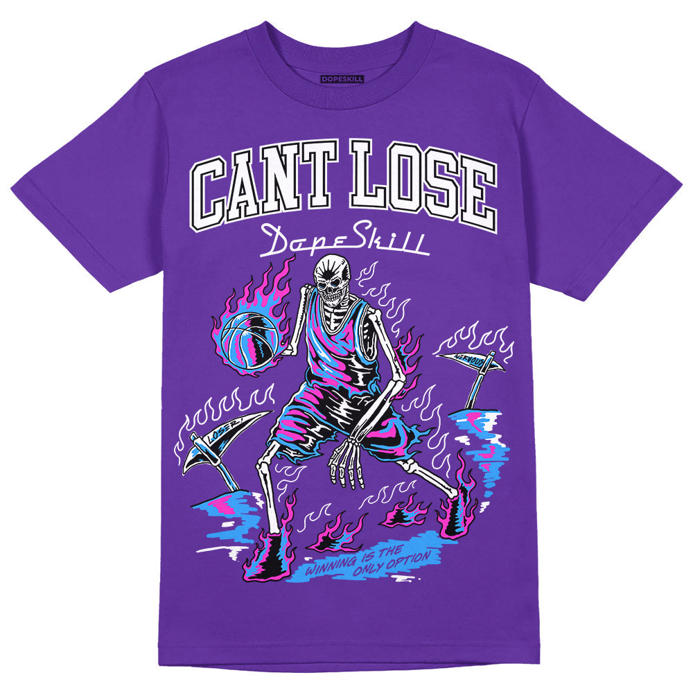 Dunk Purple Championship Court White DopeSkill Purple T-shirt Cant Lose Graphic