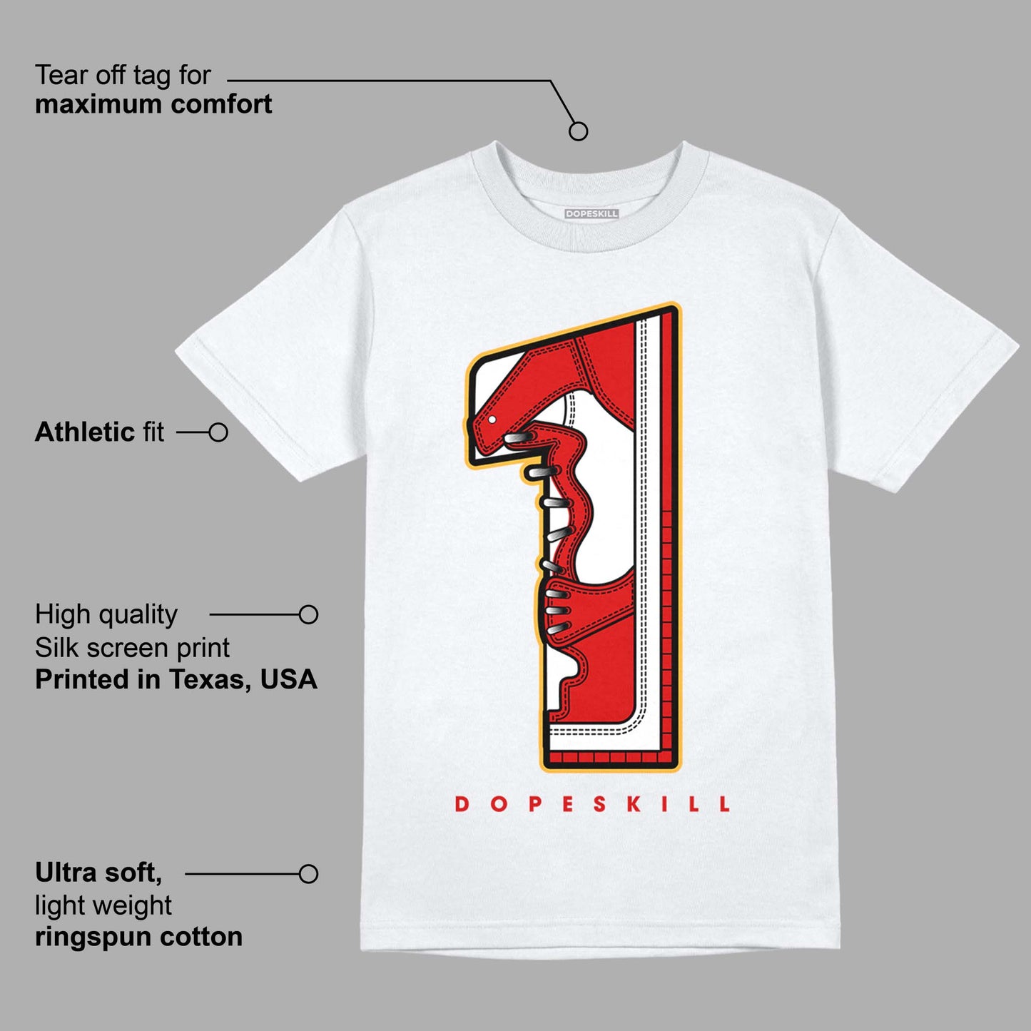 Dunk Low Gym Red DopeSkill T-Shirt No.1 Graphic