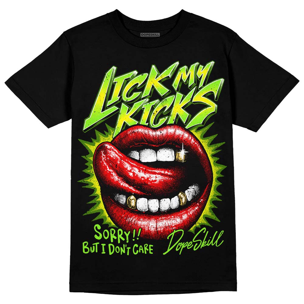 Neon Green Collection DopeSkill T-Shirt Lick My Kicks Graphic