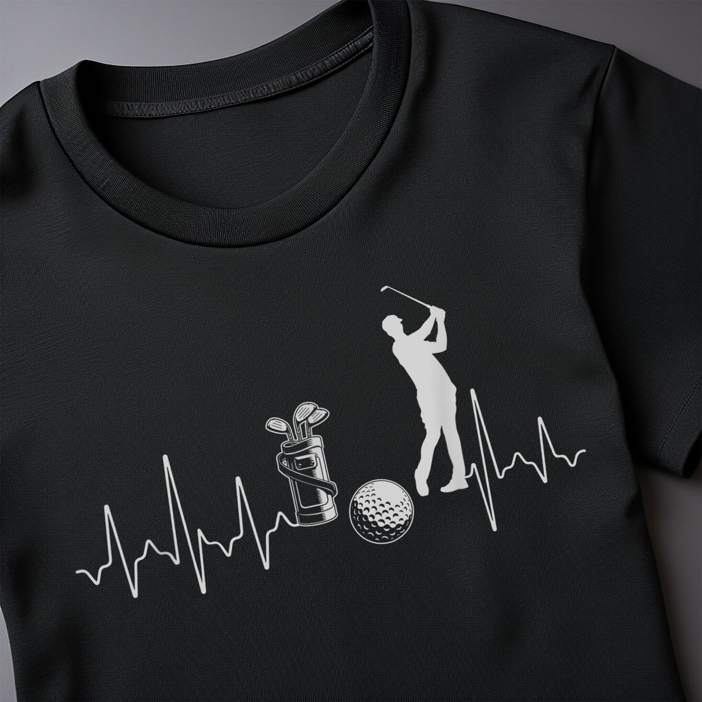 Golf Heartbeat Love T-Shirt  Swing