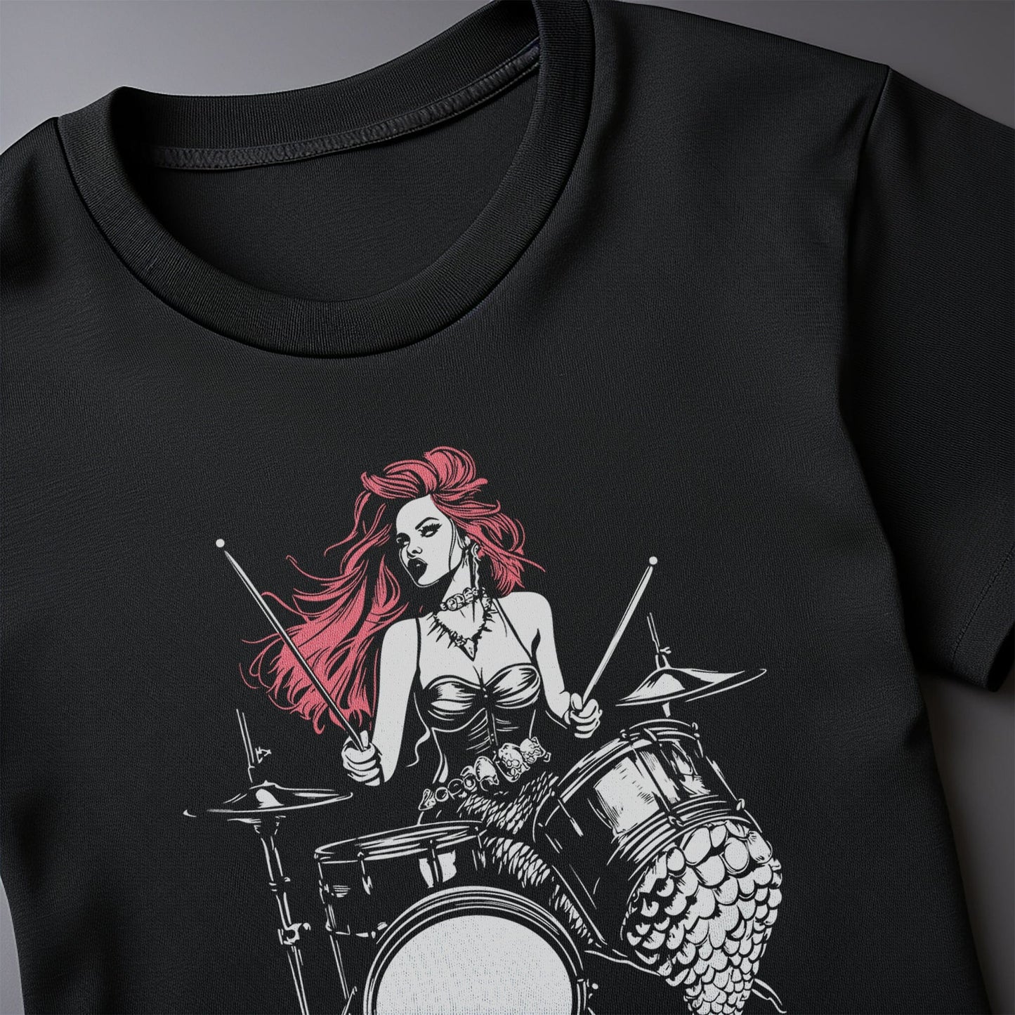 Princess Mermaid Drummer T-shirt -