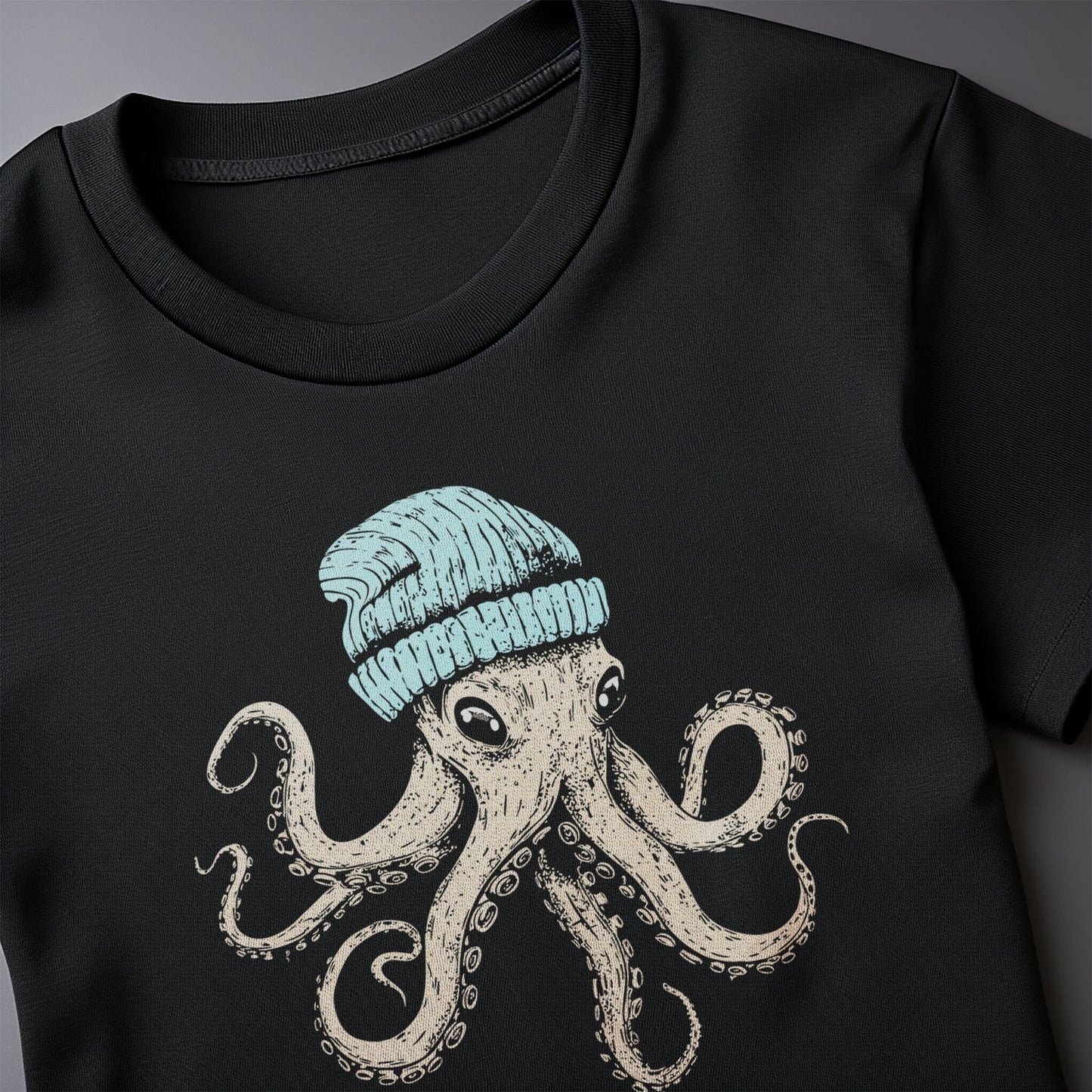 Octopus Blue Beanie 2 T-Shirt