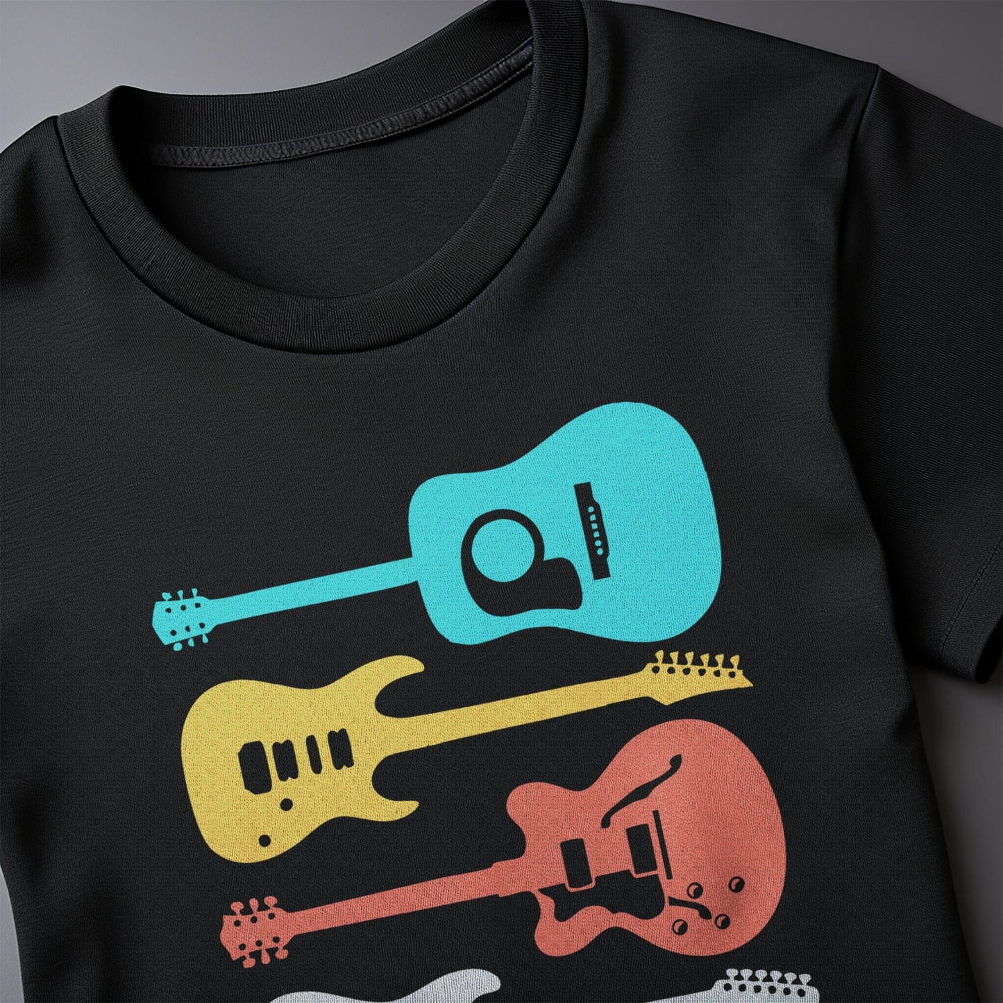 Too Many Guitars 4 T-shirt - Rock On